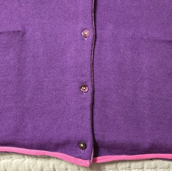 XL Gudrun Sjoden Purple Cardigan with Buttons and Pockets - Picture 2 of 5